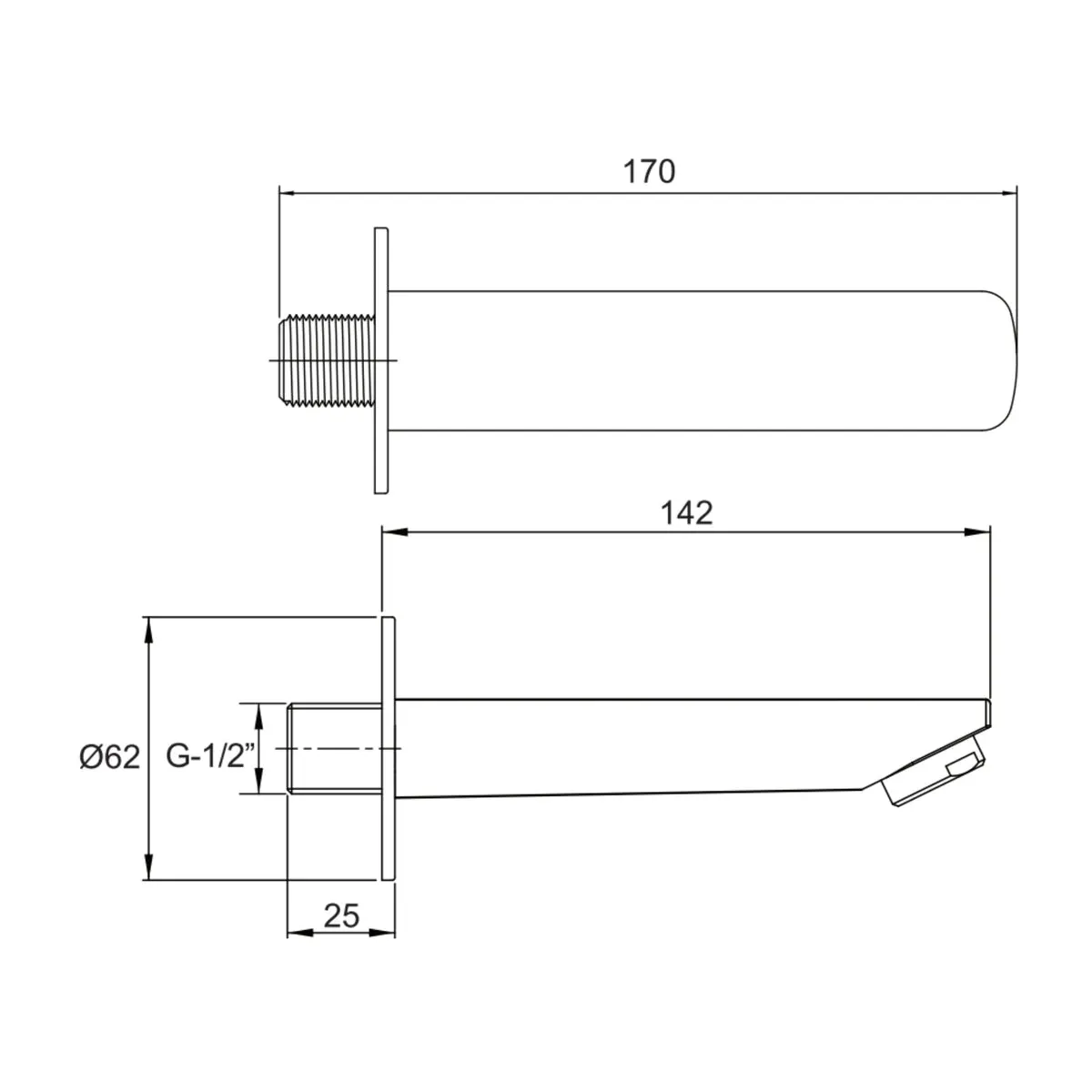 Parryware wall mounted spout praseo G5827A4 rose gold G5827A4 Standard - image 4