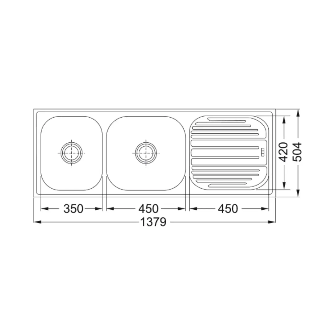 Franke stainless steel Sink Premium series 621 cx omni ( 55 x 20 inches ) K-KS-SS-FRA-S-00014 Satin - image 2