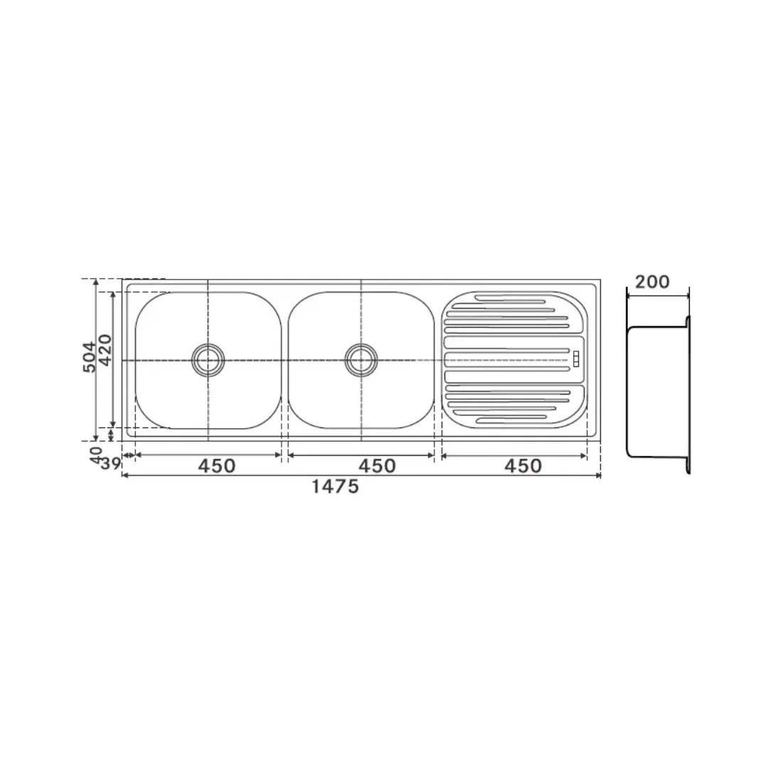 Franke stainless steel Sink Premium series 621 x omni ( 59 x 20 inches ) K-KS-SS-FRA-S-00015 Satin - image 2