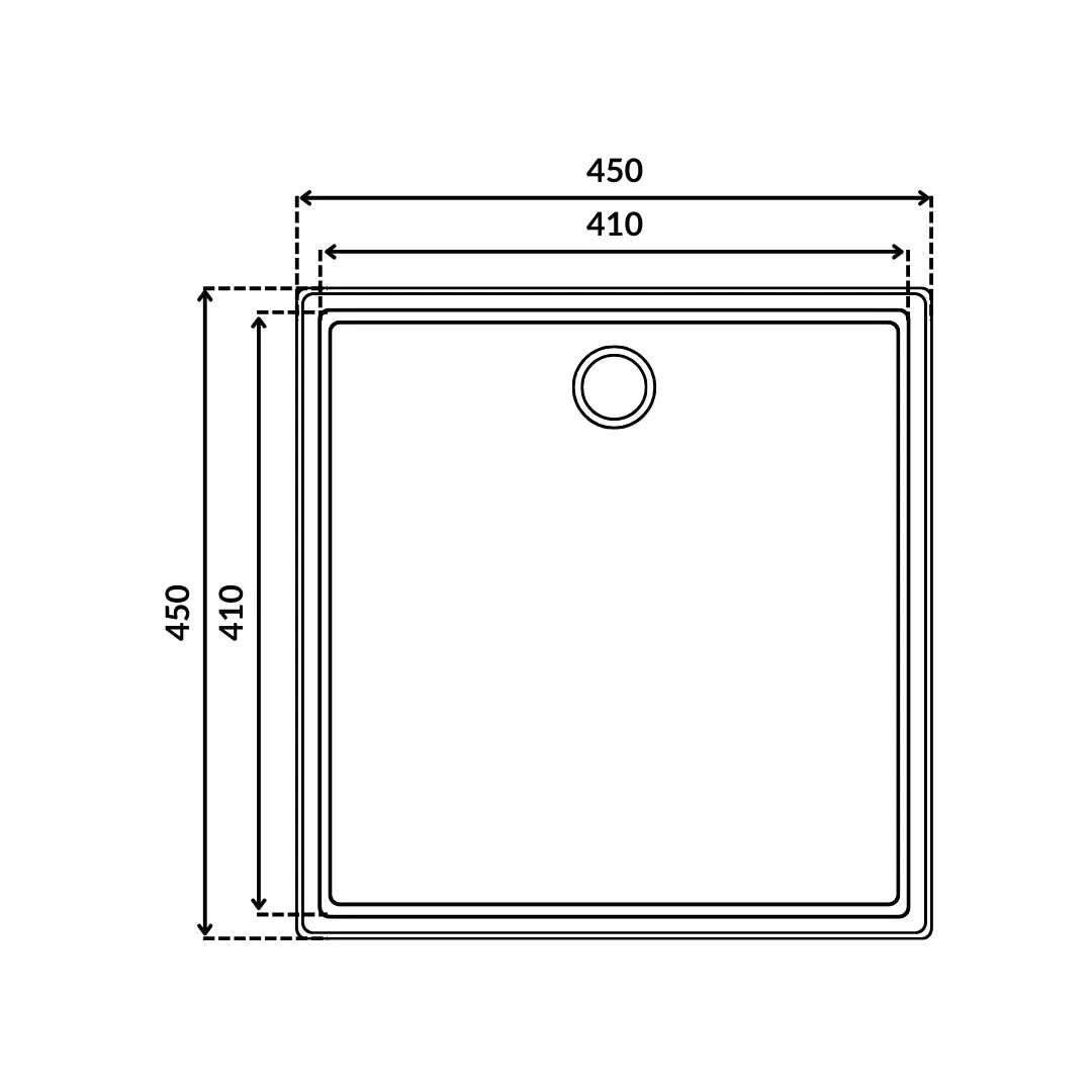 Franke stainless steel Sink Box series box bxx 210 110 41 ( 18 x 18 inches ) BXX-210-110-41 Satin - image 6