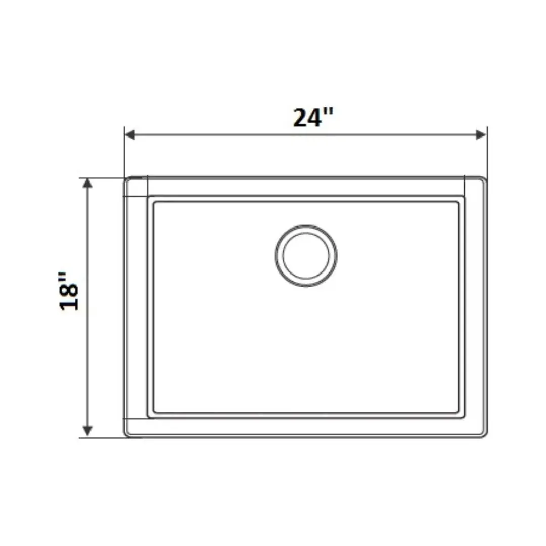 Franke stainless steel Sink Box series box bxx 210 110 57 ( 24 x 18 inches ) BXX-210-110-57 Satin - image 3