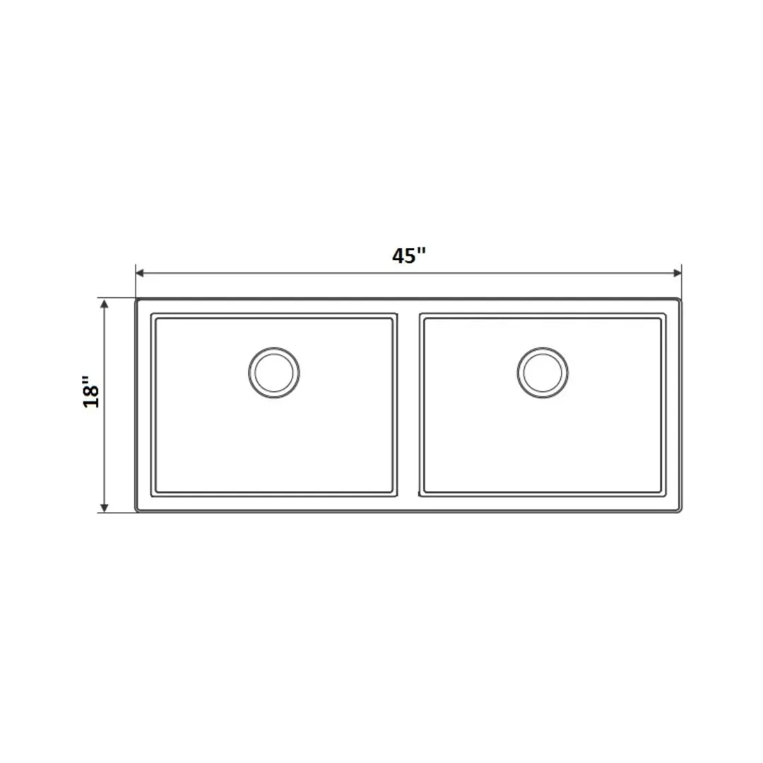 Franke stainless steel Sink Box series box bxx 220 120 54 45 x 20 ( 45 x 20 inches ) BXX-220-120-54-45 Satin - image 3