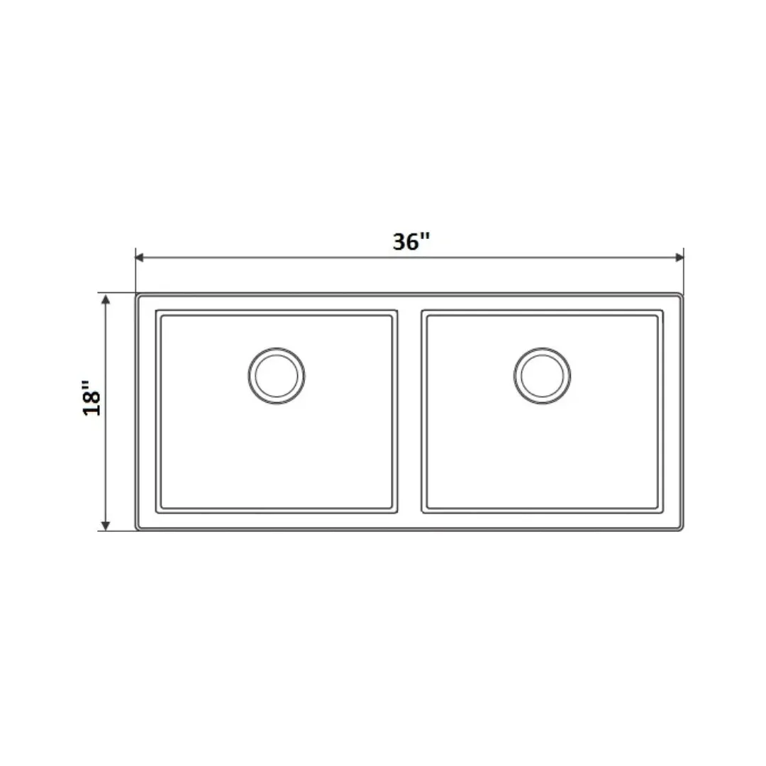 Franke stainless steel Sink Box series box bxx 2 120 42 ( 36 x 18 inches ) K-KS-SS-FRA-S-00034 Satin - image 3