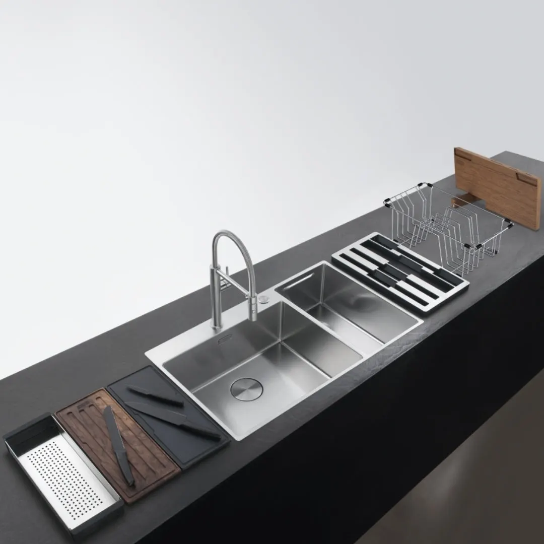 Franke stainless steel sink box center box center bwx 220 54 27 ( 34 x 20 inches ) BWX-220-54-27 Satin - image 6