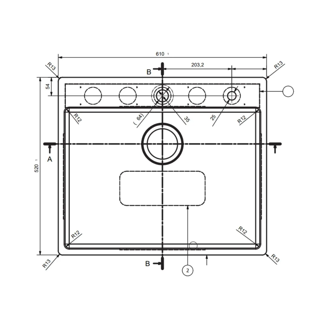 Franke stainless steel sink box classic plus box classic plus bxx 210 110 57 ( 24 x 20 inches ) BXX-210-110-57 Satin - image 2