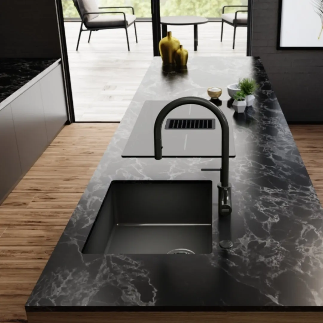 Franke stainless steel sink mythos masterpiece bxm 210 110 50 ( 21 x 16 inches ) BXM-210-110-50 Anthracite - image 4