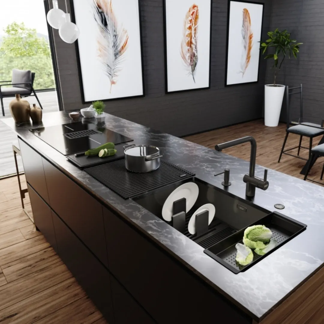 Franke stainless steel sink mythos masterpiece bxm 210 110 68 ( 28.5 x 18 inches ) BXM-210-110-68 Anthracite - image 5