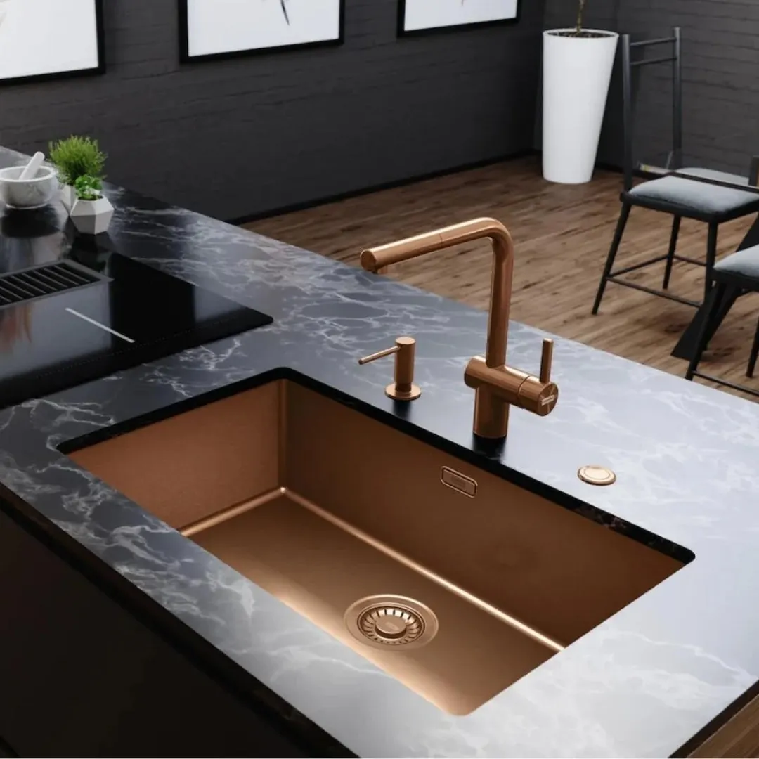 Franke stainless steel sink mythos masterpiece bxm 210 110 68 ( 28.5 x 18 inches ) BXM-210-110-68 Copper - image 3