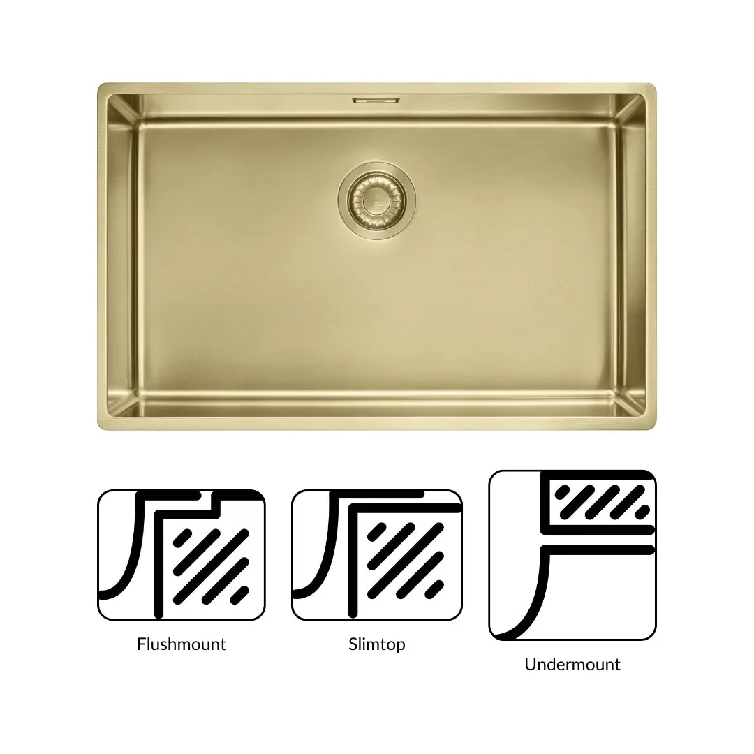 Franke stainless steel sink mythos masterpiece bxm 210 110 68 ( 28.5 x 18 inches ) BXM-210-110-68 Gold - image 14