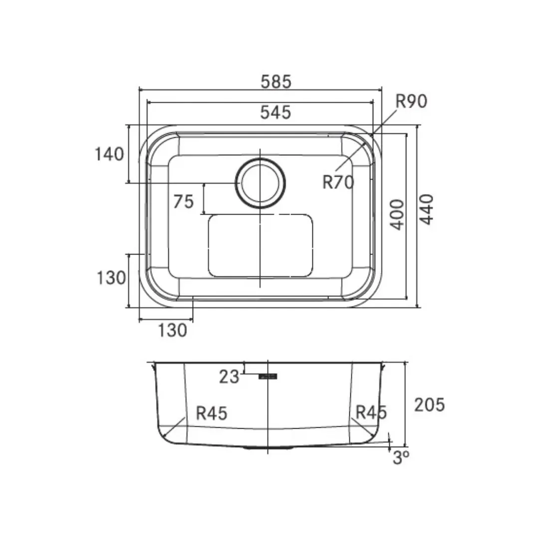 Franke stainless steel Sink Artisan series rsx 210 55 ( 23 x 18 inches ) RSX-210-55 Satin - image 2