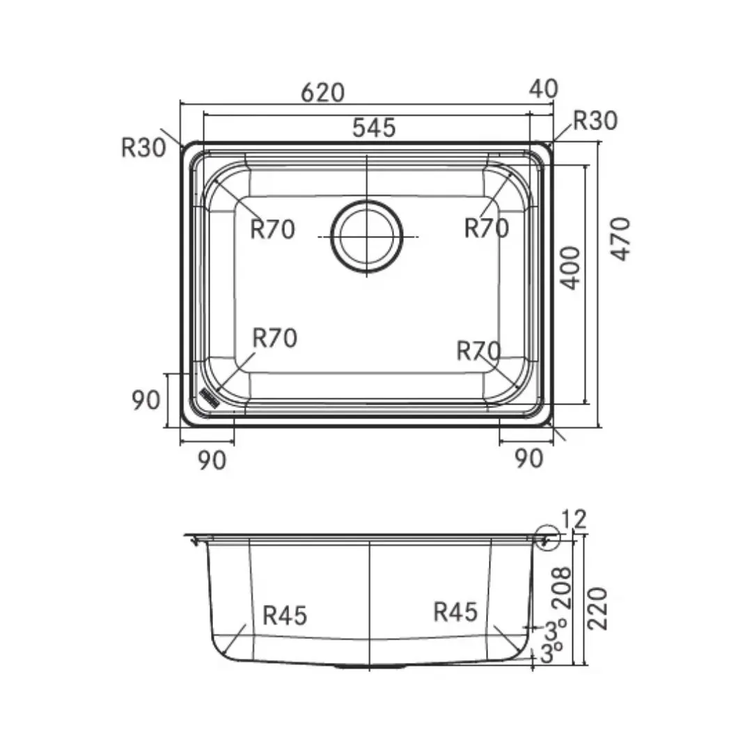 Franke stainless steel Sink Artisan series rsx 610 63 ( 24 x 18 inches ) RSX-610-63 Satin - image 7