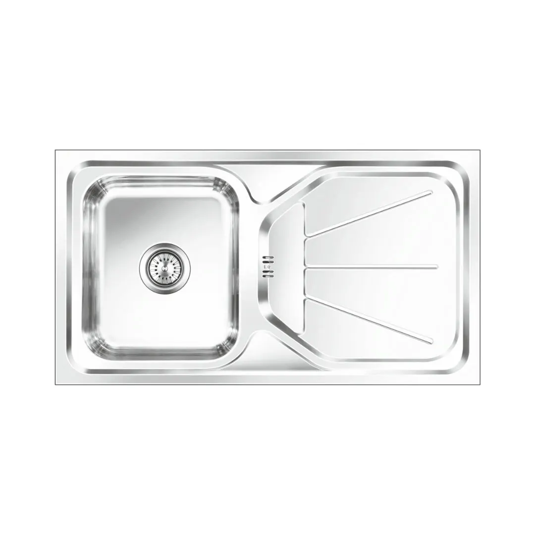Nirali stainless steel sink d'signo range elegance unique big ( 41 x 20 inches ) K-KS-SS-NIR-S-00083 Glossy - image 1