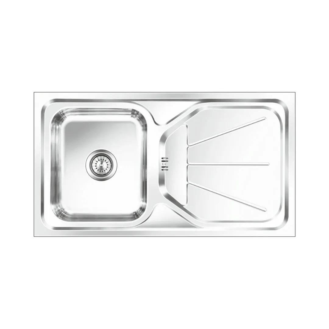 Nirali stainless steel sink d'signo range elegance unique big ( 41 x 20 inches ) K-KS-SS-NIR-S-00084 Satin - image 1