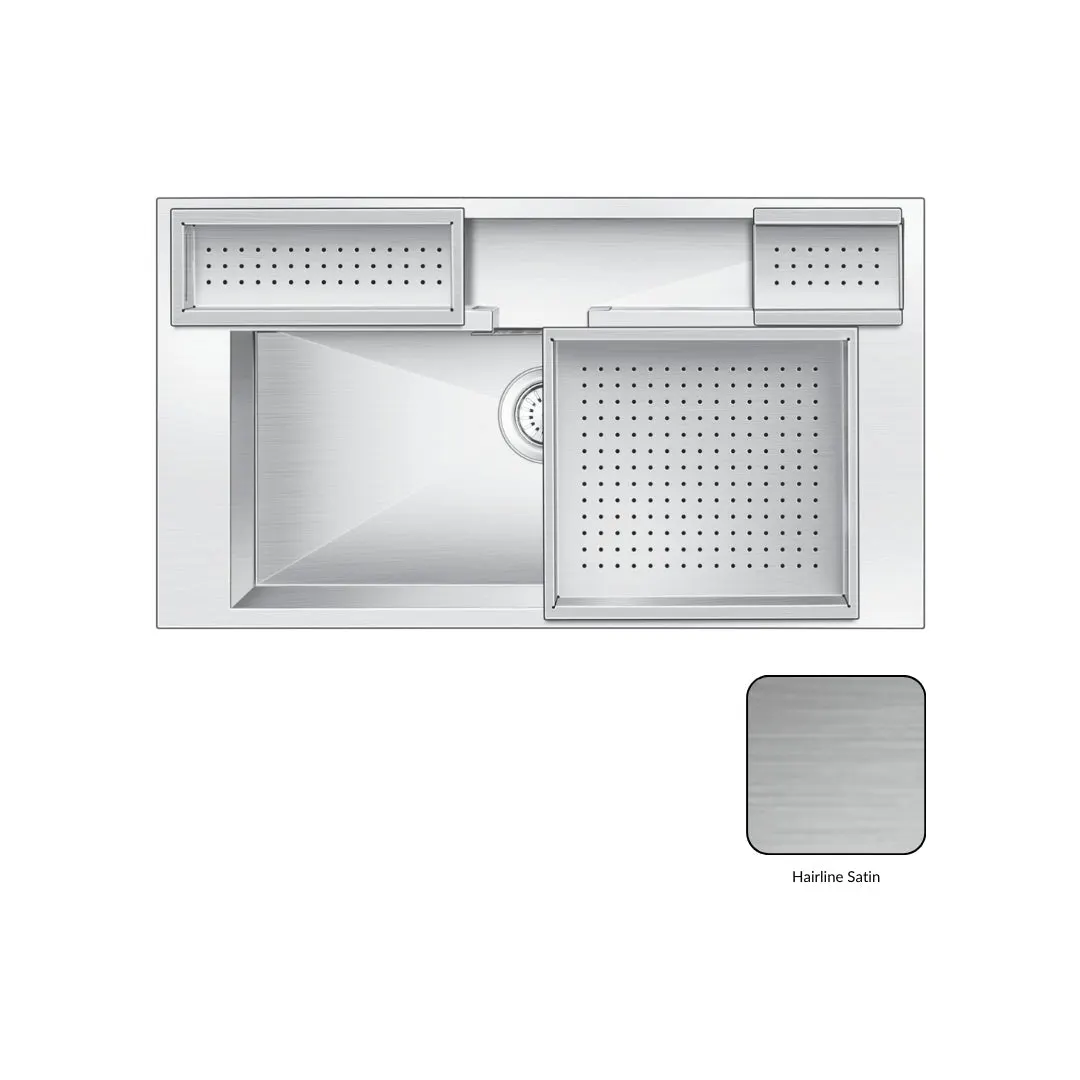 Nirali stainless steel sink expell range era ( 36 x 20 inches ) K-KS-SS-NIR-S-00094 Satin - image 2