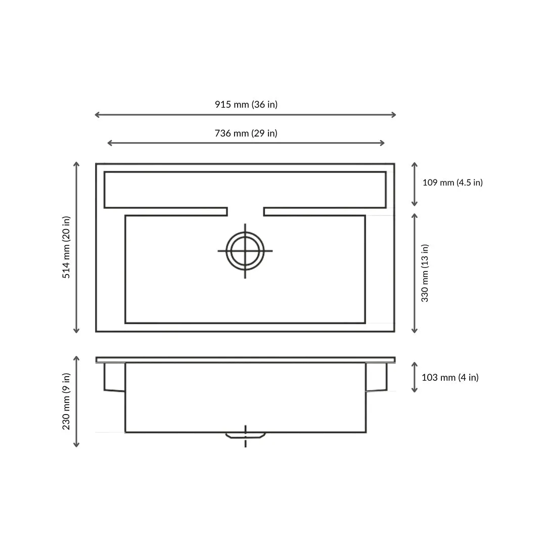 Nirali stainless steel sink expell range era ( 36 x 20 inches ) K-KS-SS-NIR-S-00094 Satin - image 4