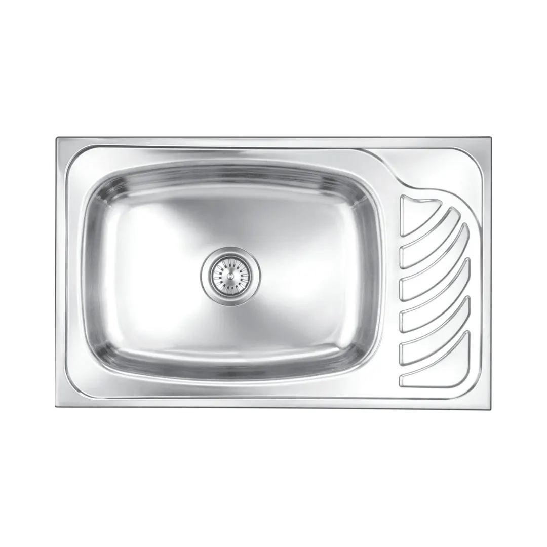 Nirali stainless steel sink d'signo range eureka large ( 32 x 20 inches ) K-KS-SS-NIR-S-00104 Glossy - image 1