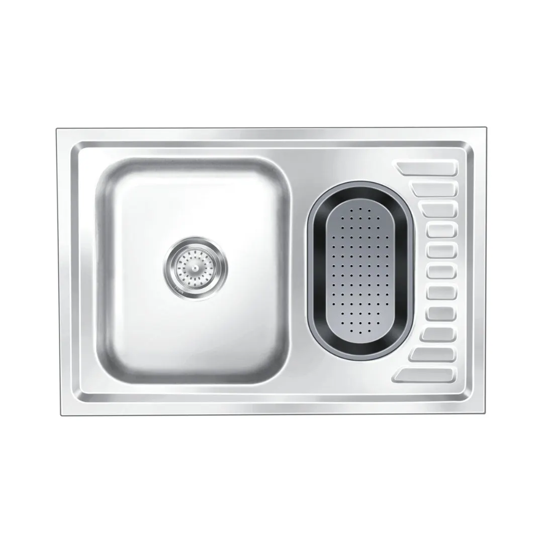 Nirali stainless steel sink d'signo range fantasy big ( 34 x 20 inches ) K-KS-SS-NIR-S-00119 Satin - image 1