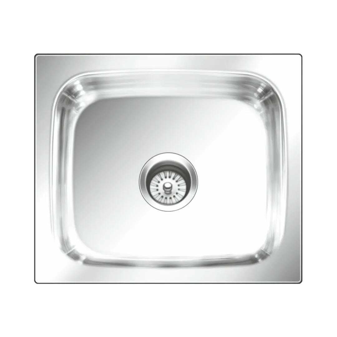 Nirali stainless steel sink popular range grace plain big ( 21 x 18 inches ) K-KS-SS-NIR-S-00140 Glossy - image 1