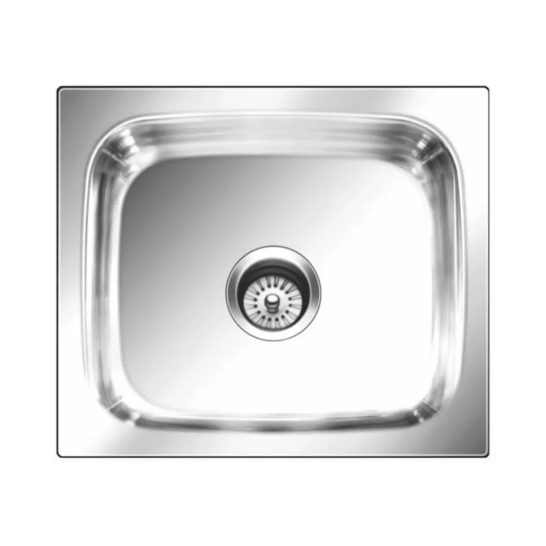 Nirali stainless steel sink popular range grace plain large 10 ( 24 x 18 inches ) K-KS-SS-NIR-S-00158 Glossy - image 1