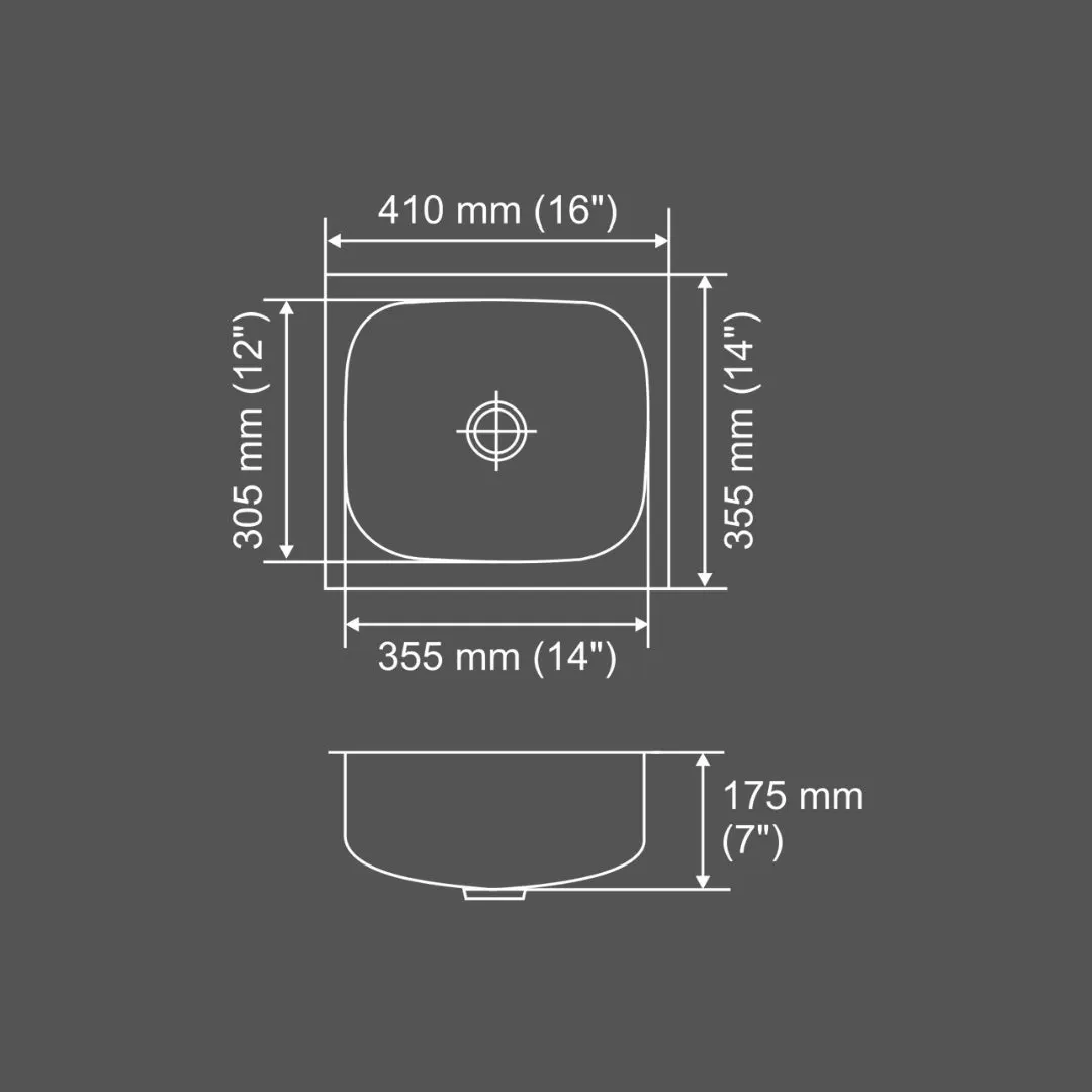 Nirali stainless steel sink popular range grace plain master ( 16 x 14 inches ) K-KS-SS-NIR-S-00163 Glossy - image 3