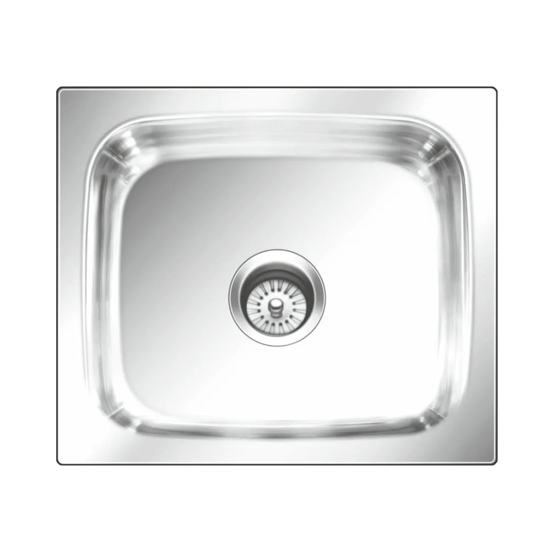 Nirali stainless steel sink popular range grace plain small ( 19 x 16 inches ) K-KS-SS-NIR-S-00171 Glossy - image 1