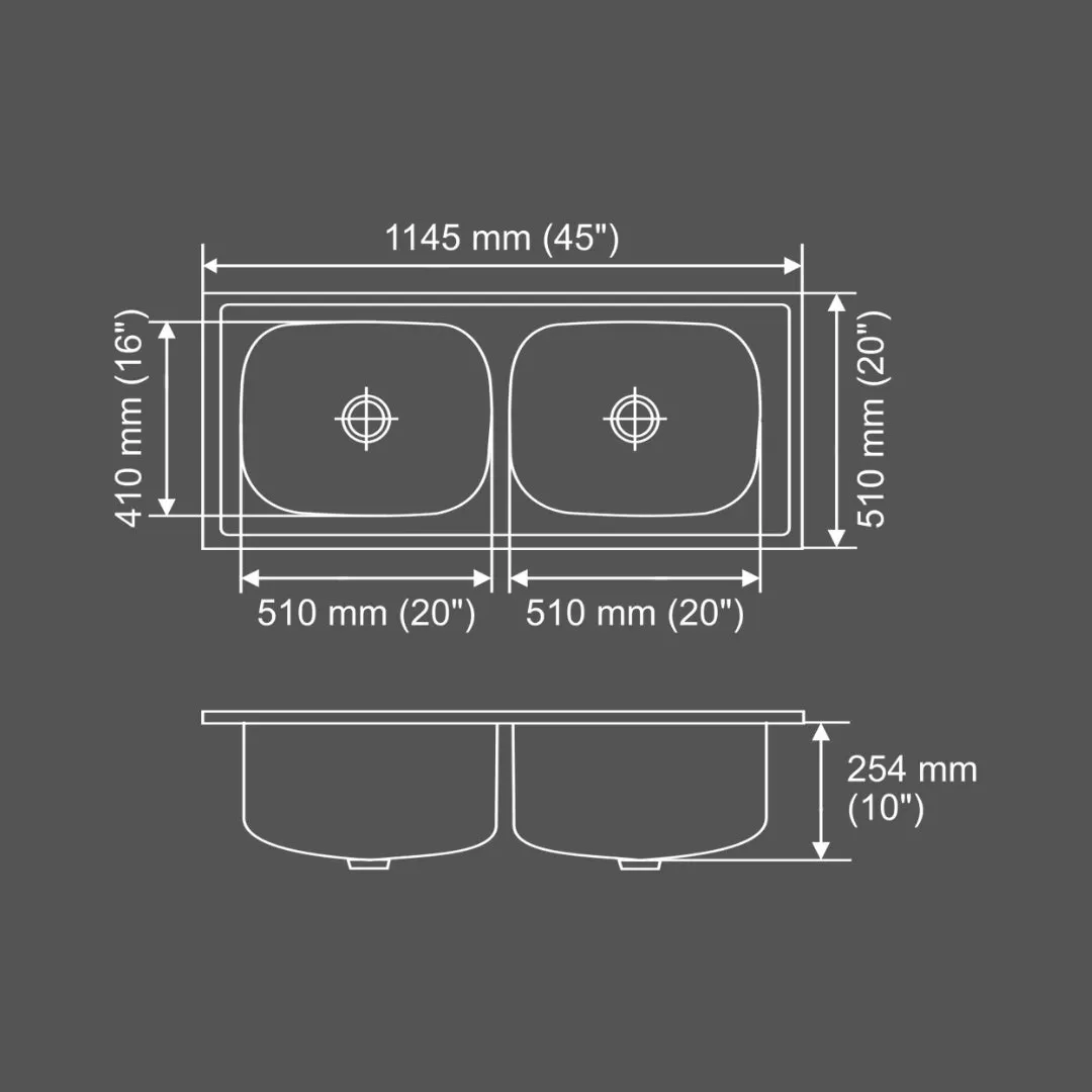 Nirali stainless steel sink popular range graceful glory big 10 ( 45 x 20 inches ) K-KS-SS-NIR-S-00185 Glossy - image 3