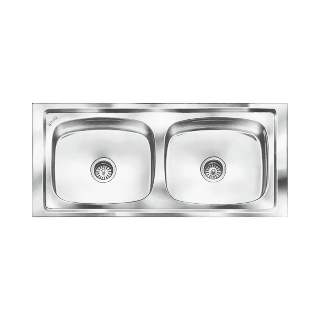 Nirali stainless steel sink popular range graceful glory big ( 45 x 20 inches ) K-KS-SS-NIR-S-00188 Satin - image 1