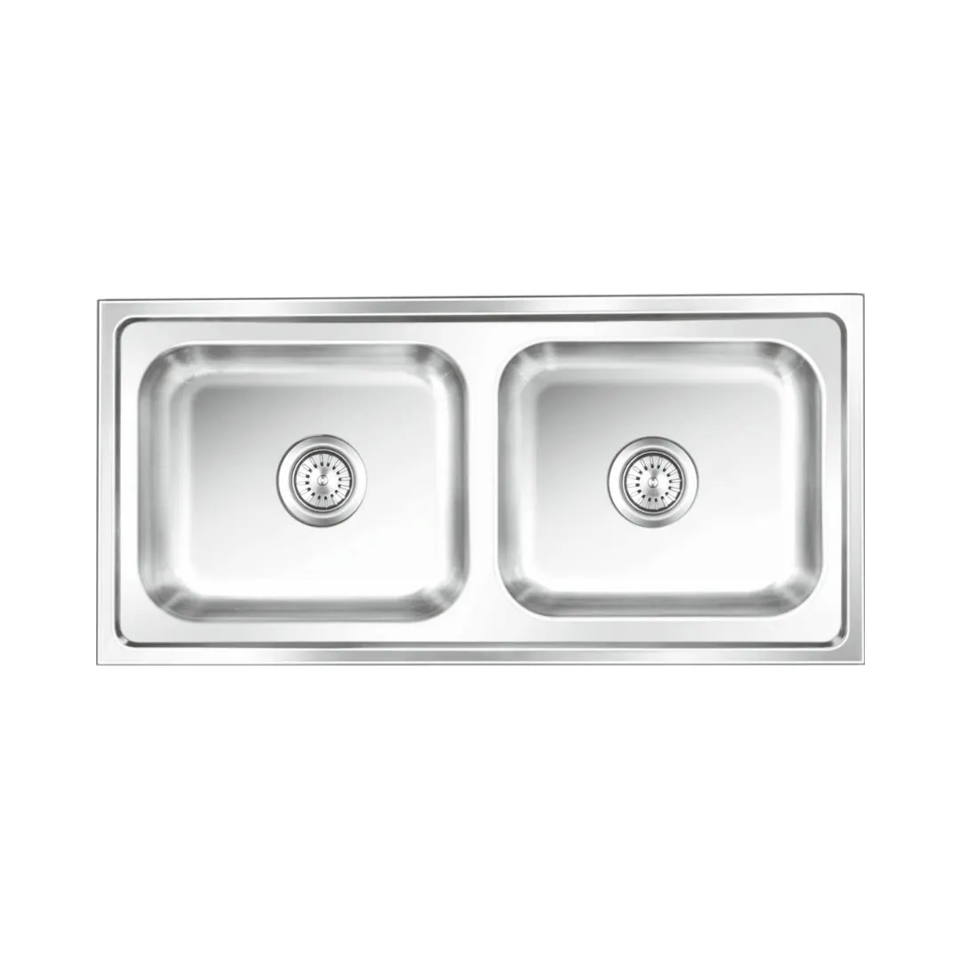 Nirali stainless steel sink popular range graceful glory small ( 39 x 18 inches ) K-KS-SS-NIR-S-00195 Anti Scratch - image 1