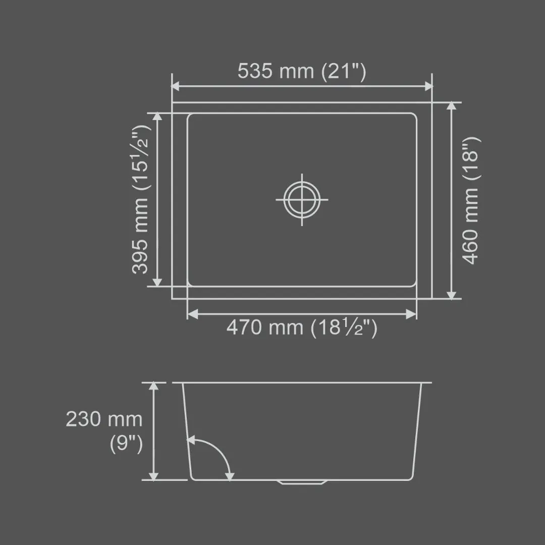 Nirali stainless steel sink magnus range maxell big ( 21 x 18 inches ) K-KS-SS-NIR-S-00206 Matt - image 3