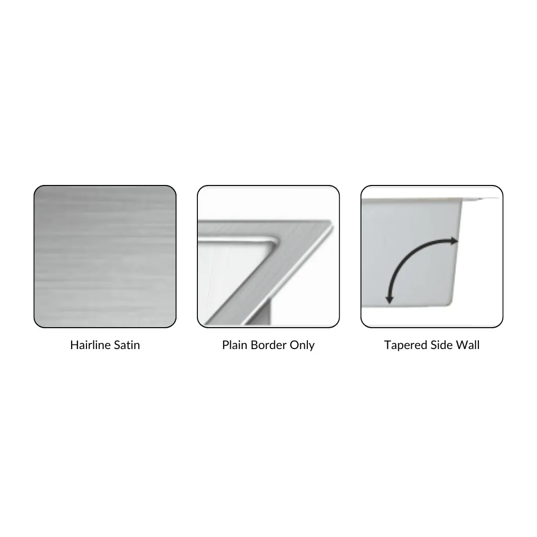 Nirali stainless steel sink magnus range maxell large ( 24 x 18 inches ) K-KS-SS-NIR-S-00207 Matt - image 2