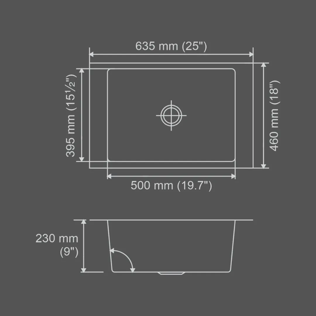 Nirali stainless steel sink magnus range maxus small ( 25 x 18 inches ) K-KS-SS-NIR-S-00210 Satin - image 3