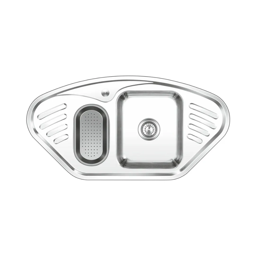 Nirali stainless steel sink d'signo range monarch ( 41 x 21 inches ) K-KS-SS-NIR-S-00211 Anti Scratch - image 1