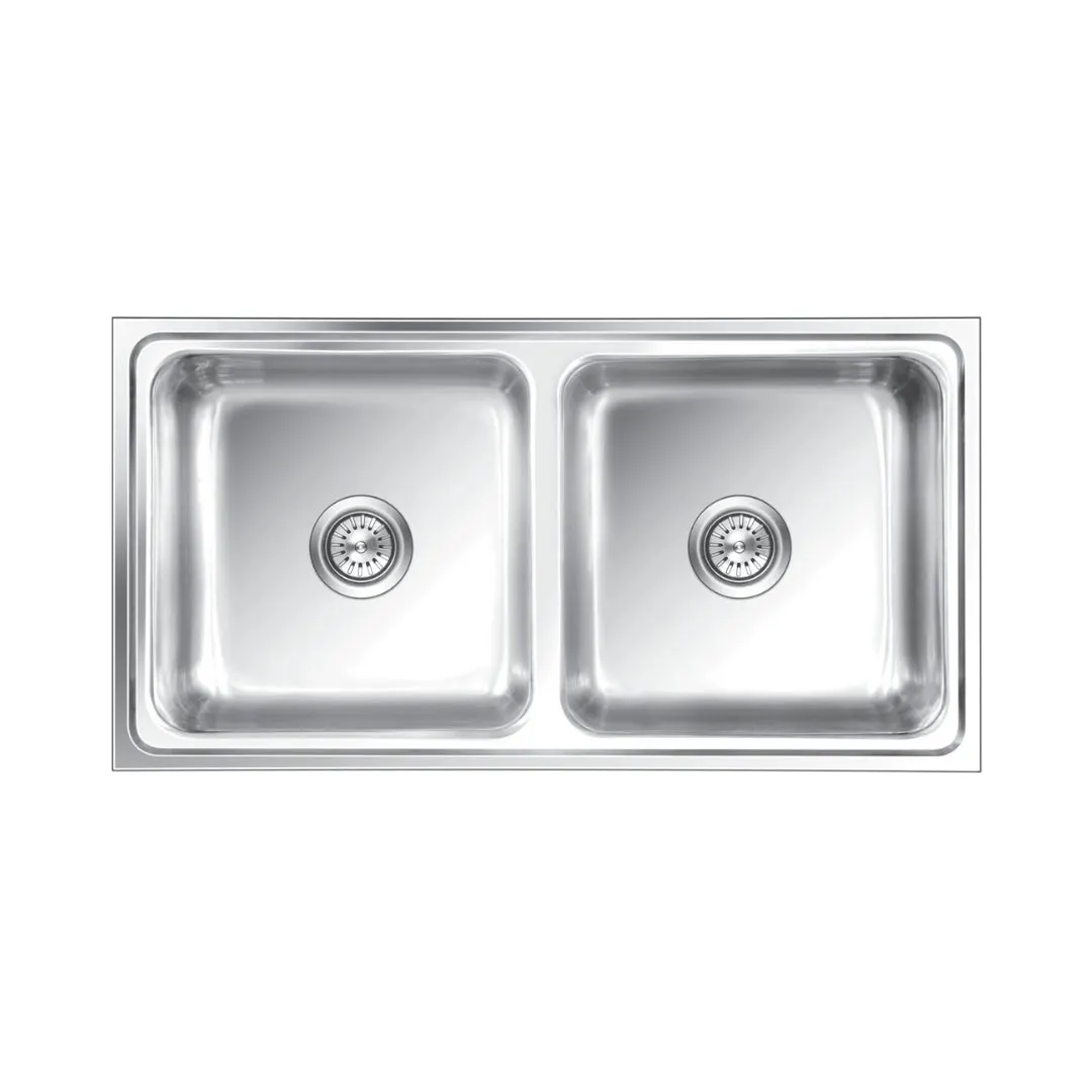 Nirali stainless steel sink silent square range Opal big ( 41 x 21.5 inches ) K-KS-SS-NIR-S-00237 Satin - image 1