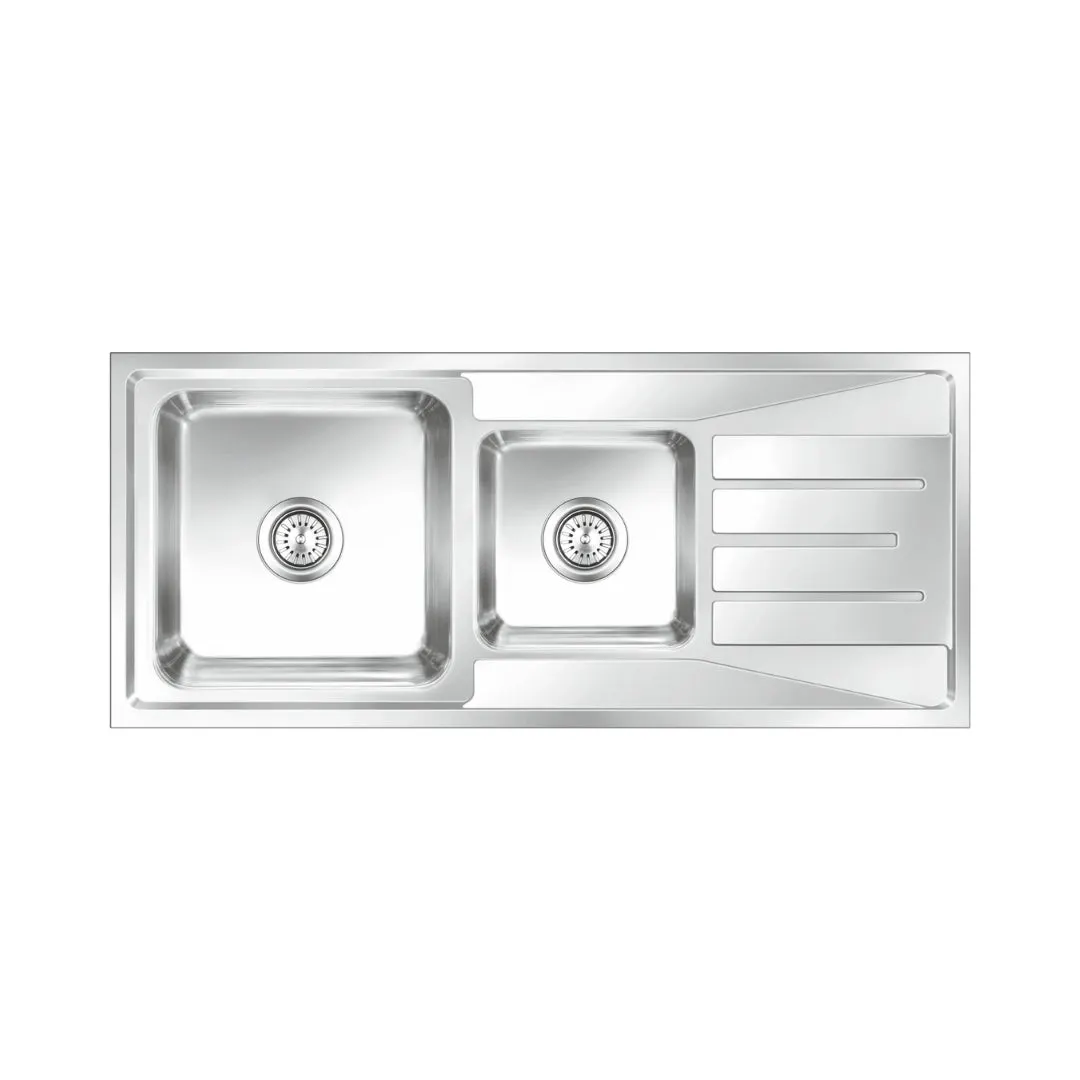 Nirali stainless steel sink silent square range orus big ( 46 x 20 inches ) K-KS-SS-NIR-S-00273 Anti Scratch - image 1