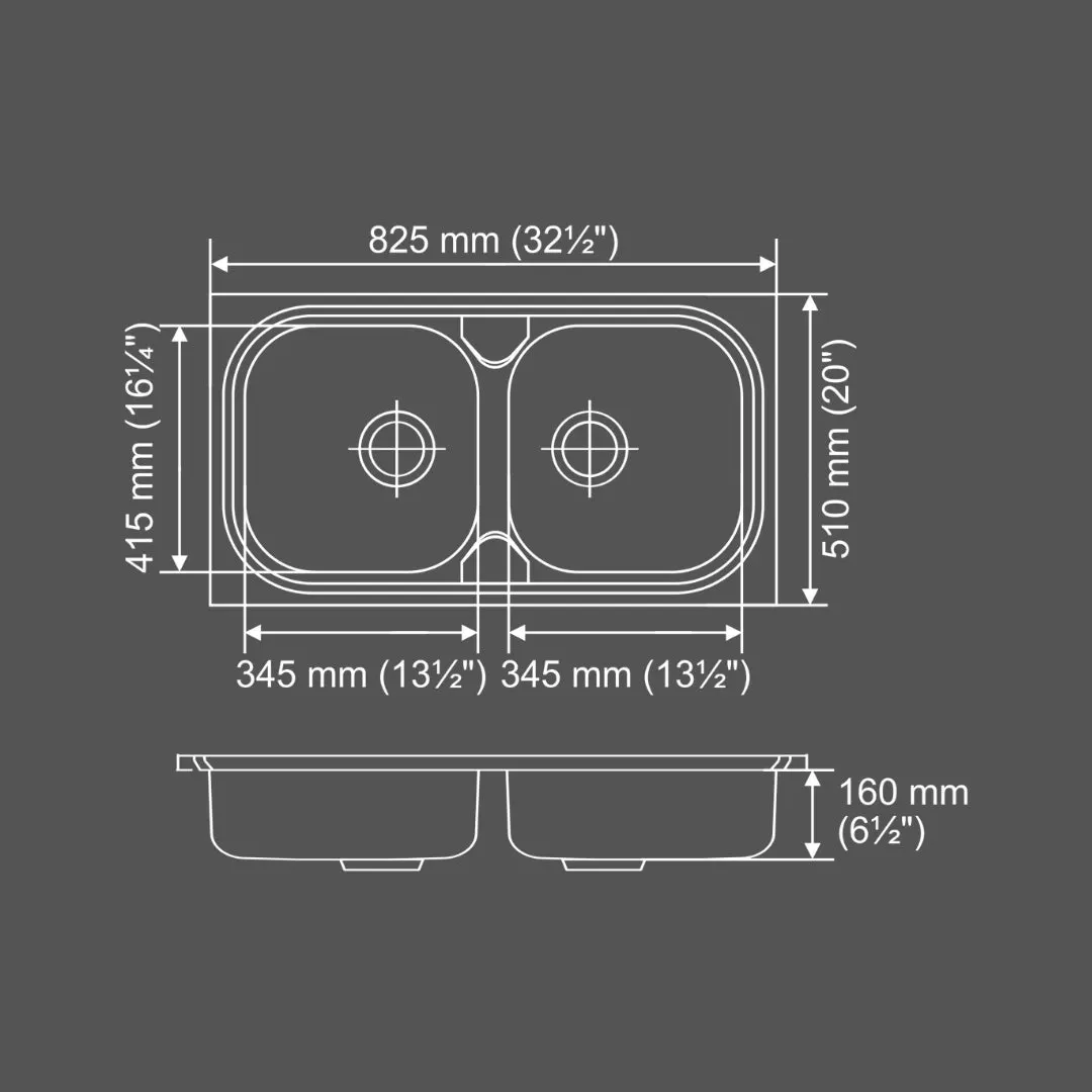 Nirali stainless steel sink popular range pride ( 32.5 x 18.5 inches ) K-KS-SS-NIR-S-00277 Satin - image 3