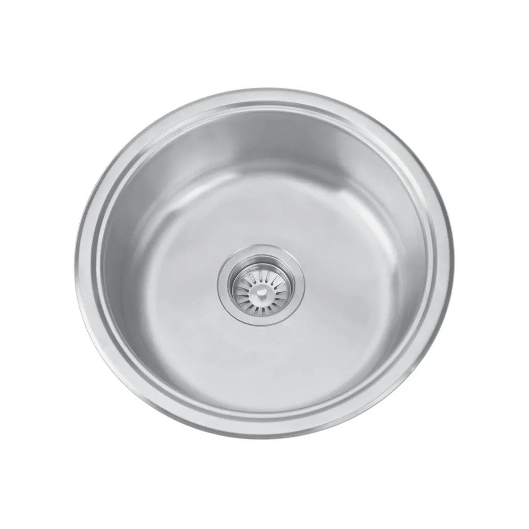 Nirali stainless steel sink d'signo range rois round ( 18 x 18 inches ) K-KS-SS-NIR-S-00278 Glossy - image 1