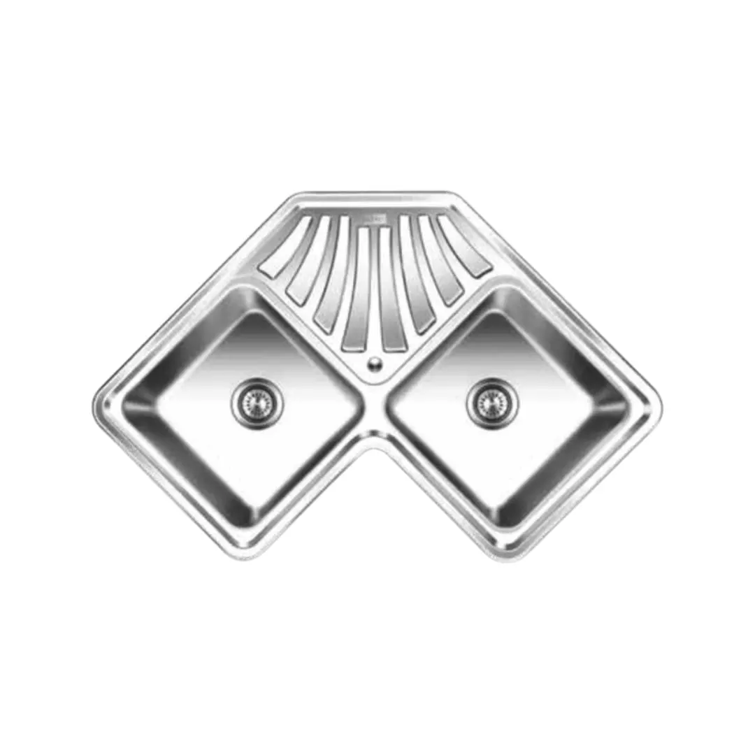 Nirali stainless steel sink d'signo range wonder corner ( 36 x 20 inches ) K-KS-SS-NIR-S-00313 Glossy - image 1