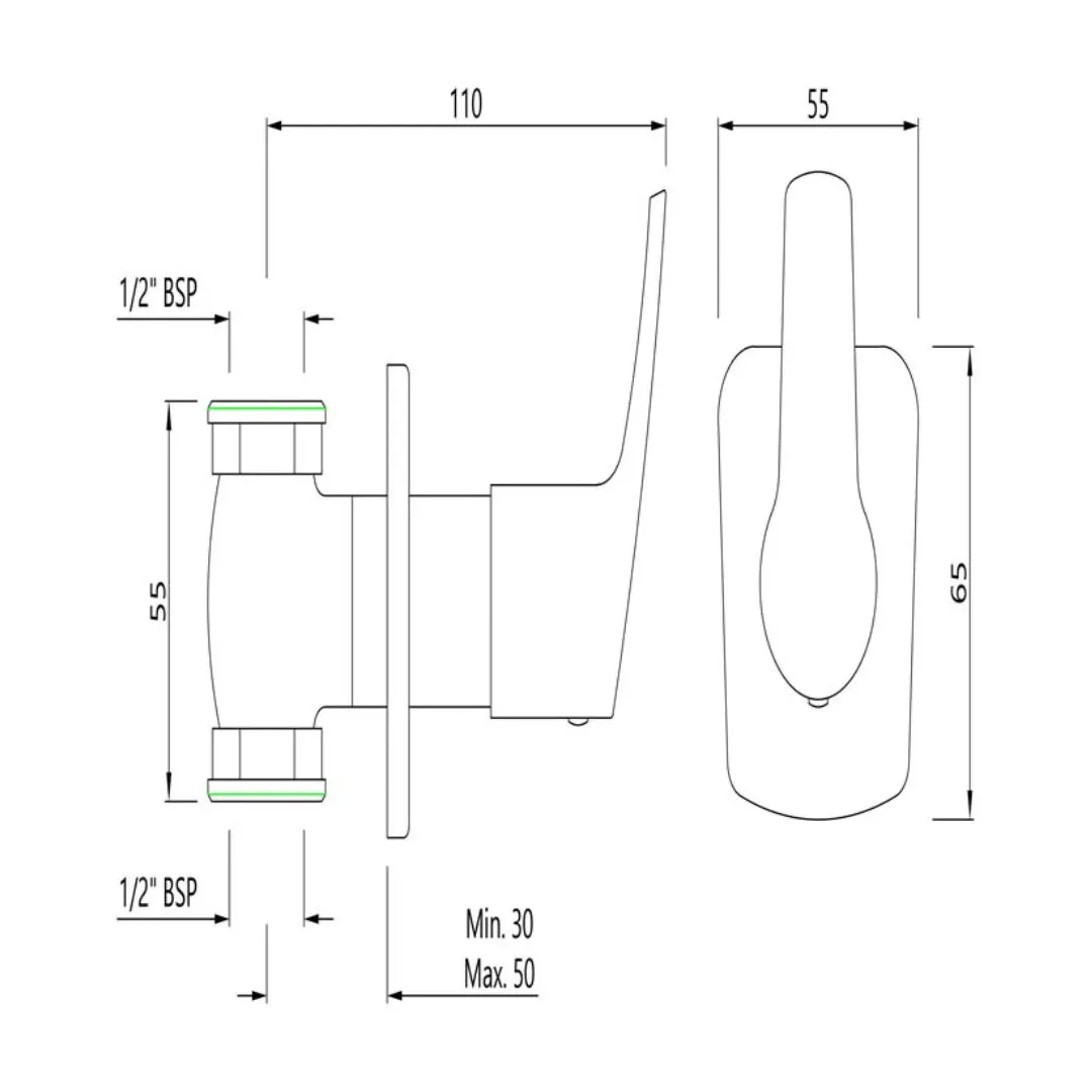 Essco basin area stop valve Stella STE-CHR-107069 Chrome - image 2