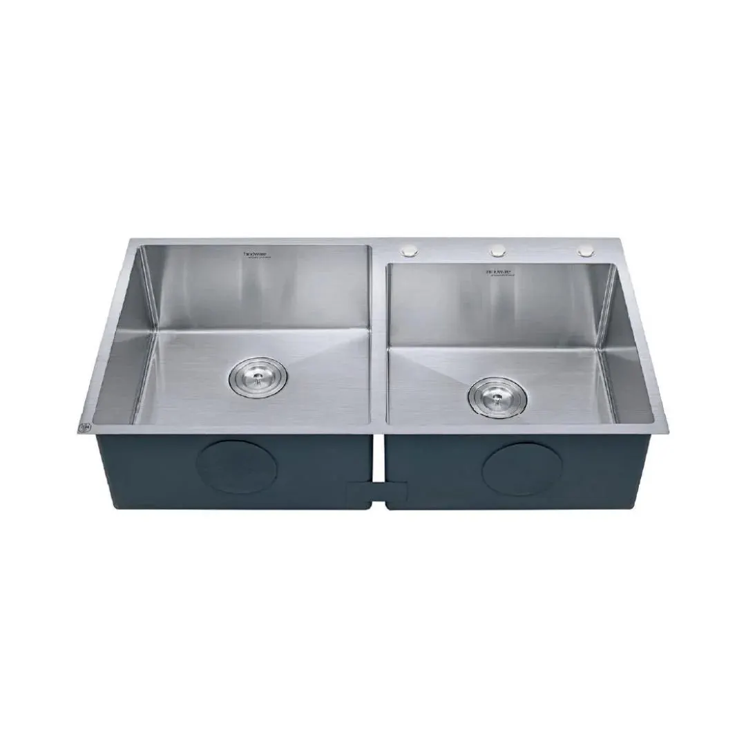 Hindware stainless steel Sink Designer series superio neo plus 45x20x9 ( 45 x 20 inches ) HINDWARE-STAINLESS-STEEL-SINK-DESIGNER-SERIES-SUPERIO-NEO-PLUS-45X20X9-45-X-20-INCHES-SATIN Satin - image 1
