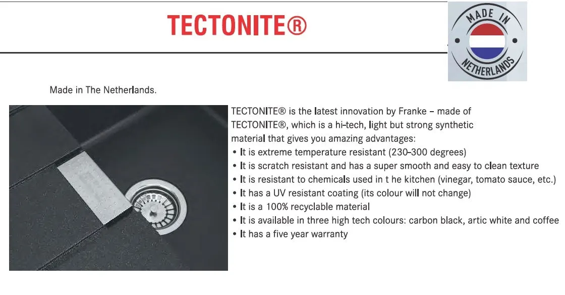Franke tectonite Sink Tectonite series tectonite 651 ( 40 x 20 inches ) K-KS-CK-FRA-S-00021 Carbon Black - image 2