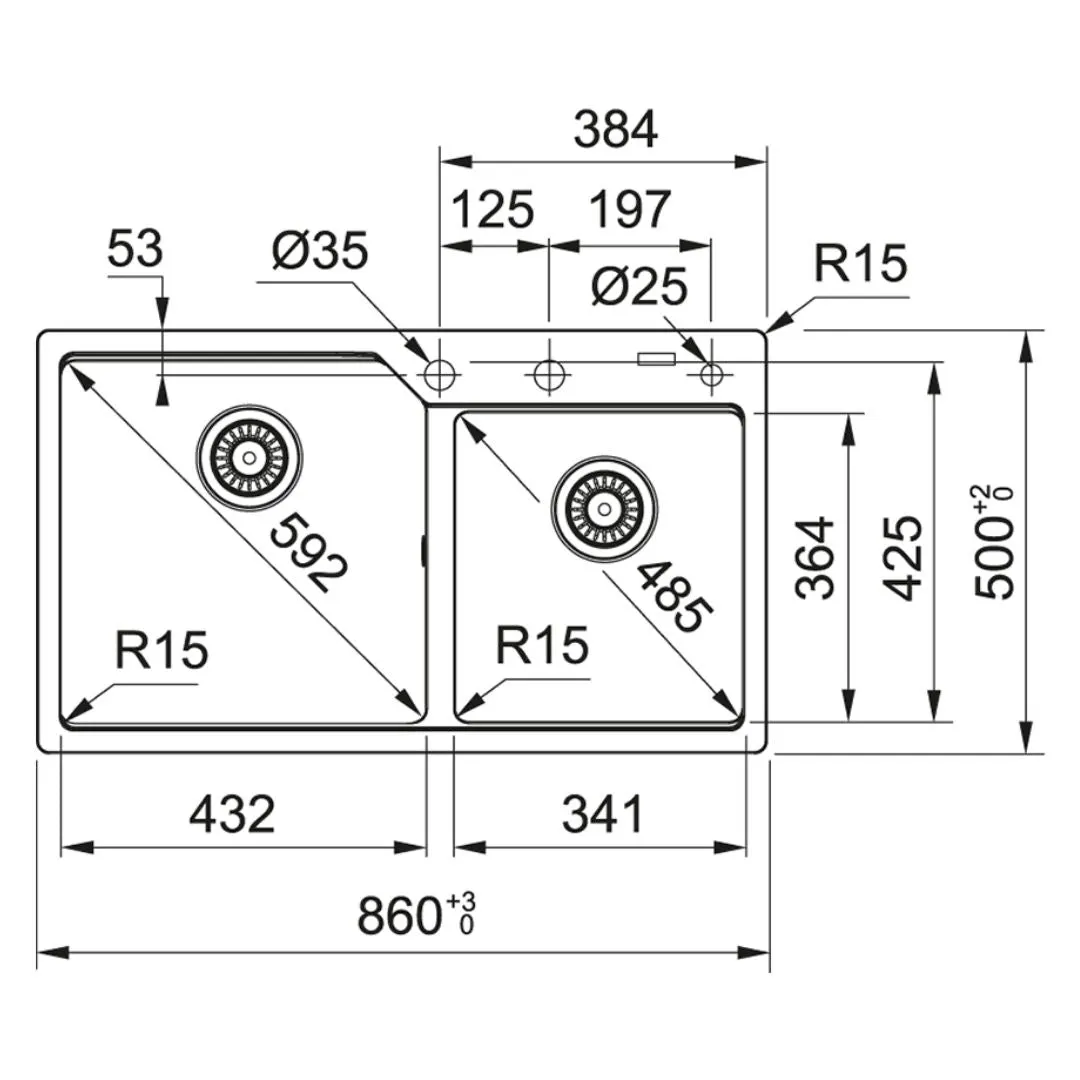 Franke fragnite sink Urban Fragranite series urban range ubg 620 86 ( 34 x 20 inches ) UBG-620-86 Stone Grey - image 3