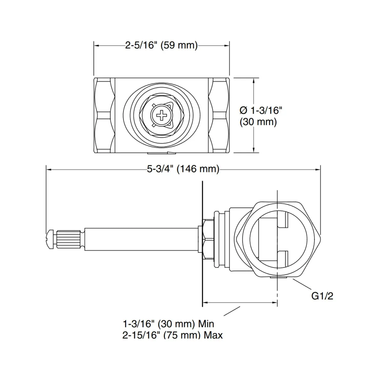 Kohler stop cock valve complementary 16088IN-NA 16088IN-NA Chrome - image 2