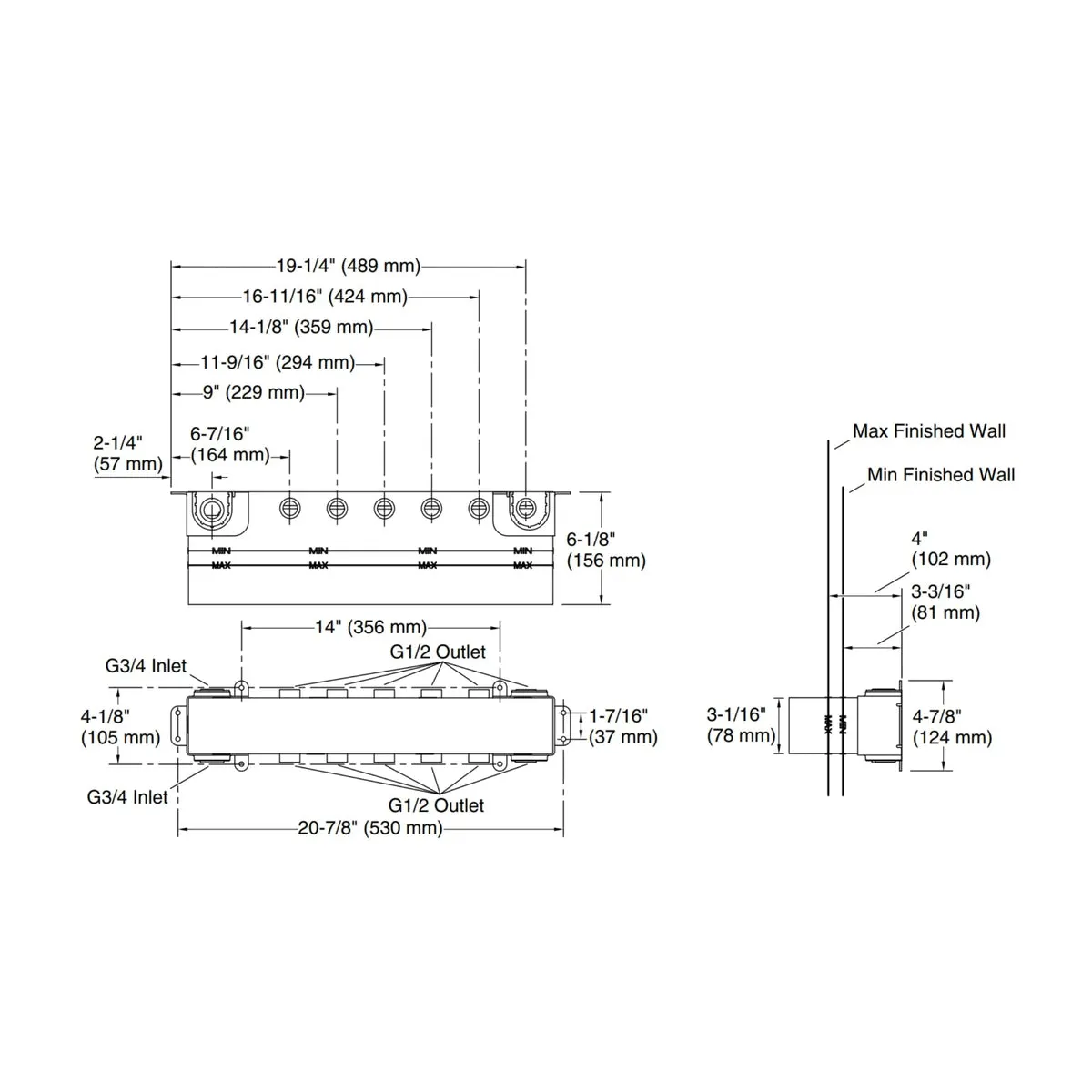 Kohler 6 way thermostatic diverter valve anthem 26344IN-NA 26344IN-NA Chrome - image 2