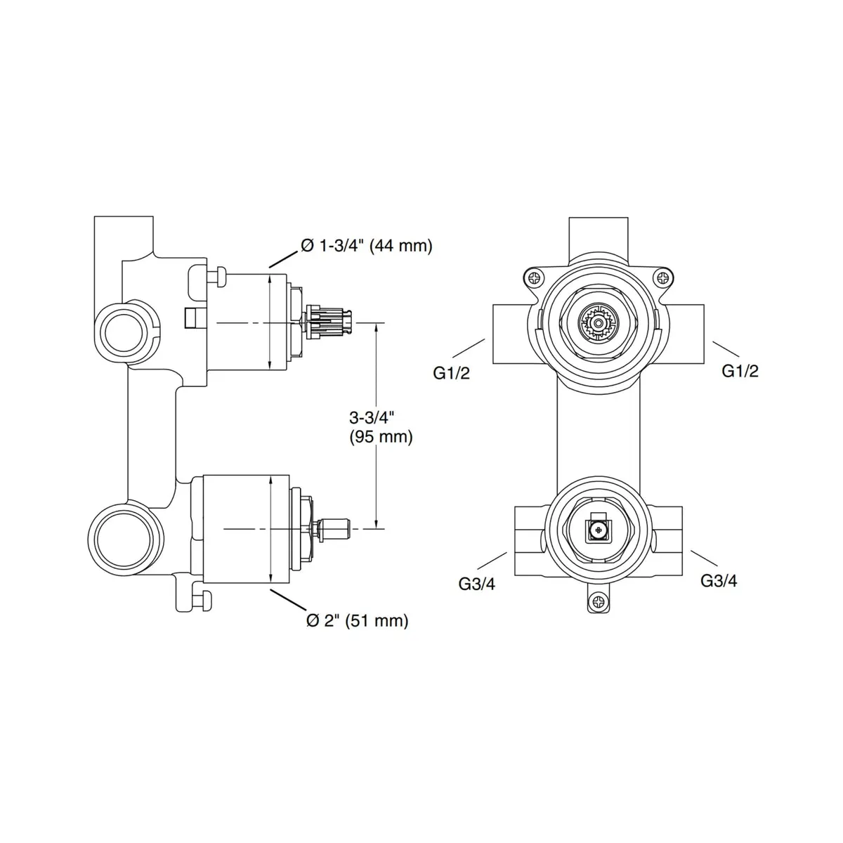 Kohler 3 way diverter valve aqua turbo 360 99924IN-AF 99924IN-AF French Gold - image 2