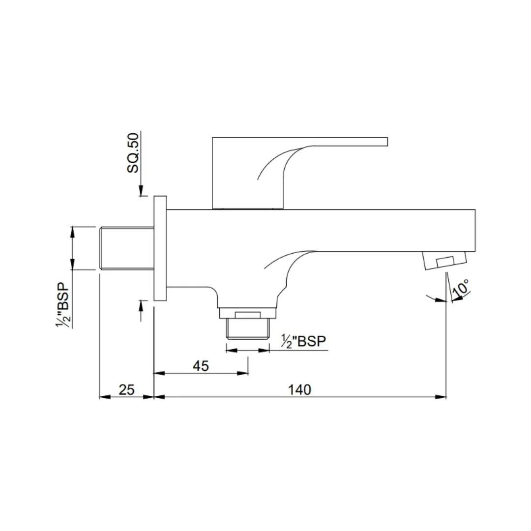 Jaquar wc area 2 way bib tap Vignette Prime VGP-BLM-81041 Black Matt - image 2