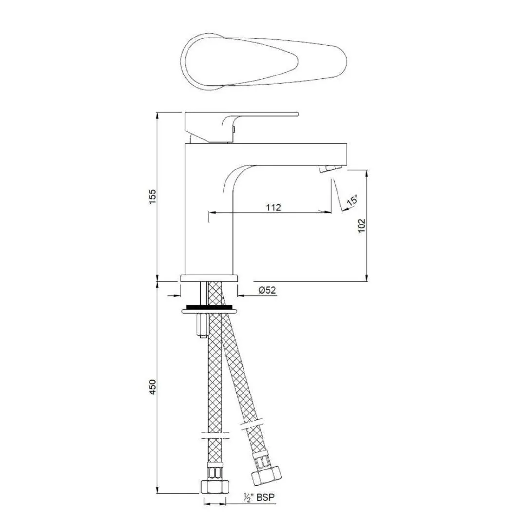 Jaquar table mounted regular basin mixer Vignette Prime VGP-SSF-81011B Stainless Steel - image 2