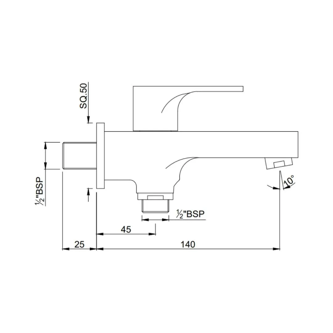 Jaquar wc area 2 way bib tap Vignette Prime VGP-SSF-81041 Stainless Steel - image 2