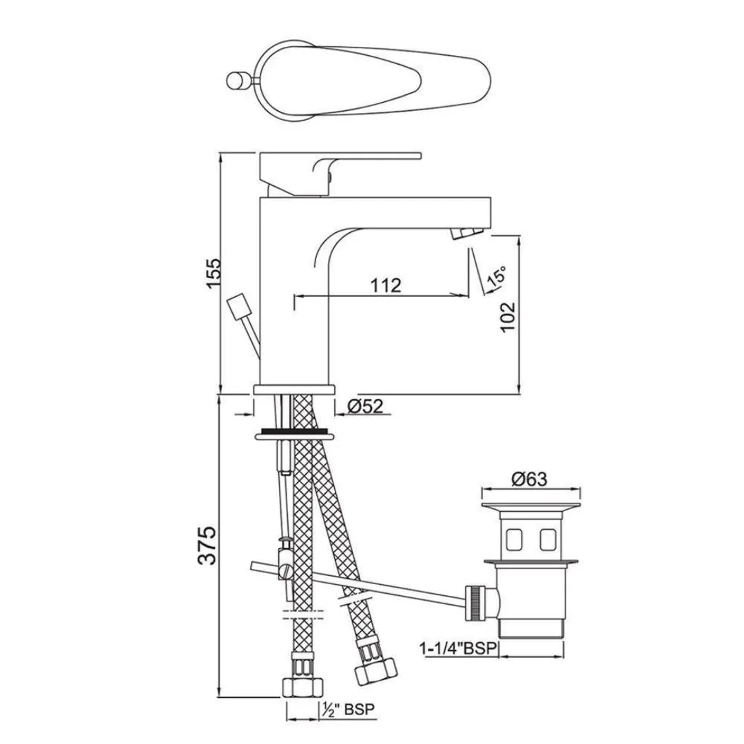 Jaquar table mounted regular basin mixer Vignette Prime VGP-SSF-81051B Stainless Steel - image 2