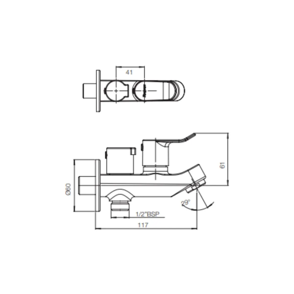 Parryware wc area 2 way bib tap alpha G2734A1 G2734A1 Chrome - image 2