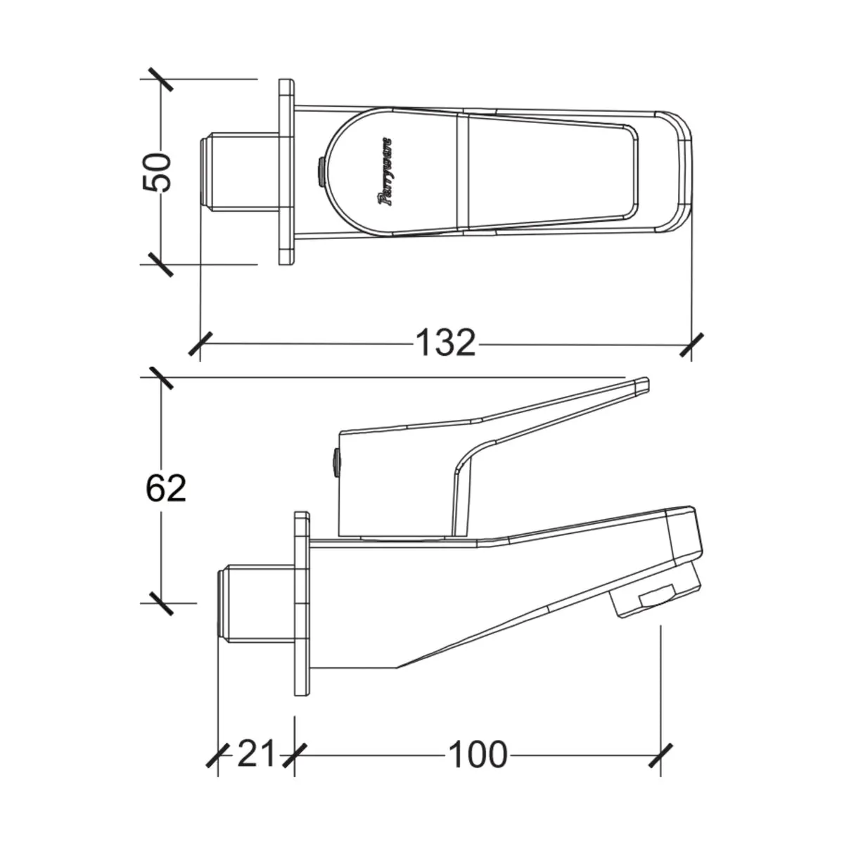 Parryware wc area bib tap aqua G5704A1 G5704A1 Chrome - image 2